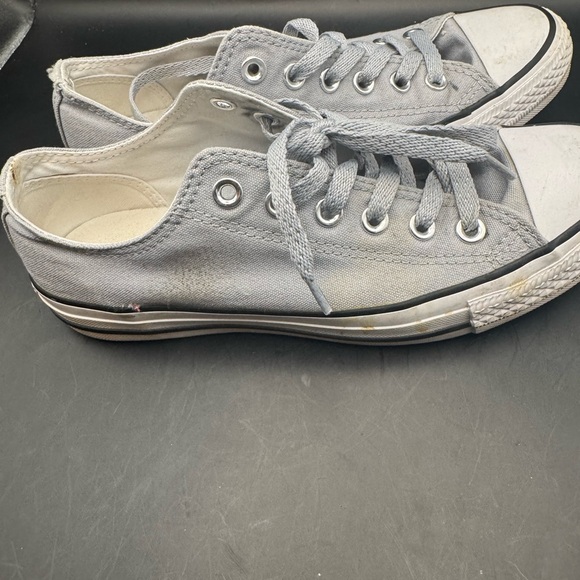 Converse Church Taylor All Star Low Top Gray Double Tongue Canvas Sneakers Size8 - Picture 1 of 14